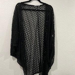 Black lace kimono
